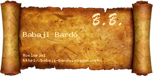 Babaji Bardó névjegykártya